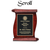 Piano Finish Scroll Plaque